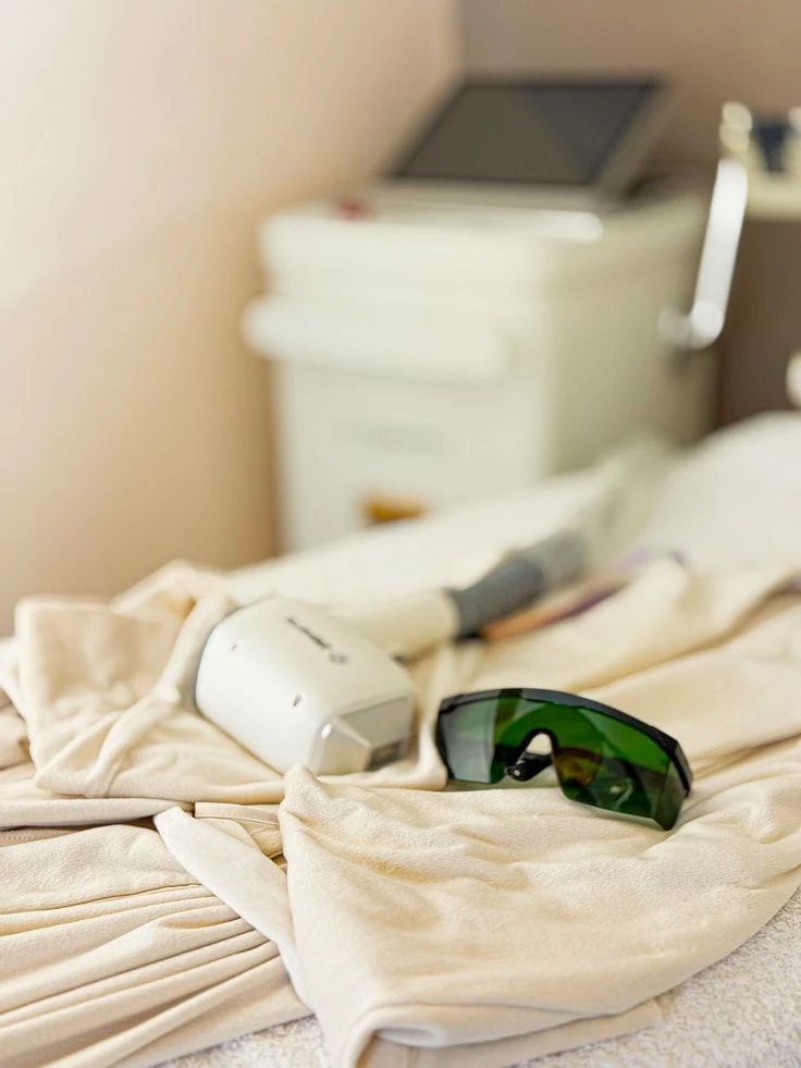 Laser session for full body hair removal